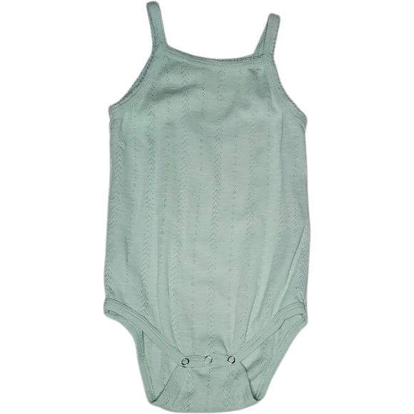 Kate Quinn Halter One-piece Bodysuit Pointelle Green Baby Girls 18-24 Months - Picture 1 of 3